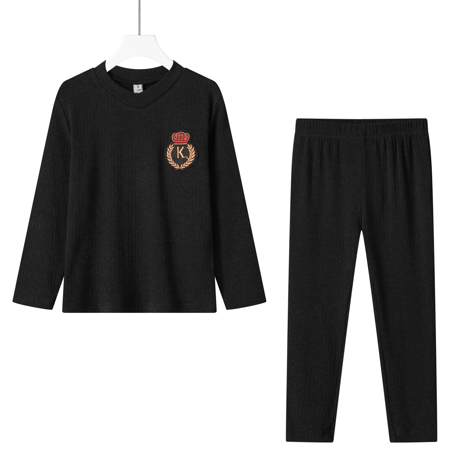 logo winter cotton rib pajama