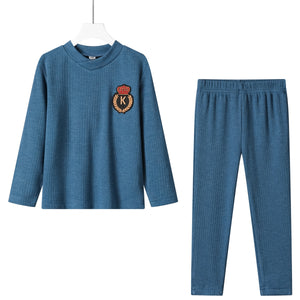 logo winter cotton rib pajama