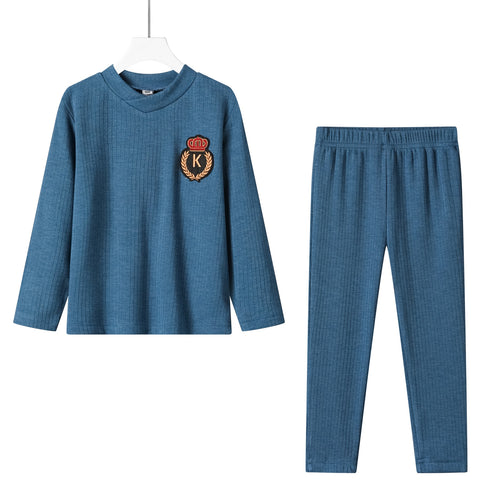 logo winter cotton rib pajama