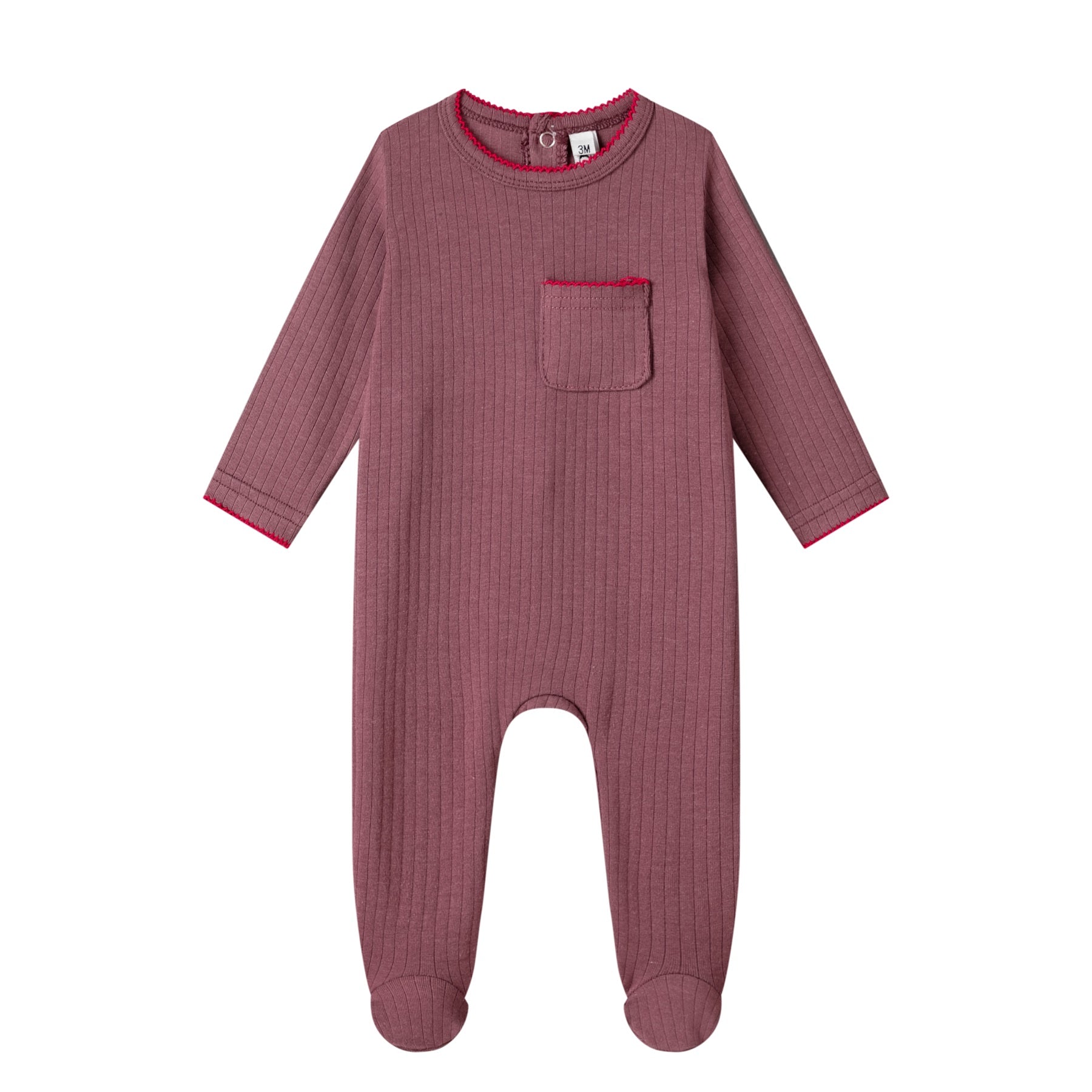 winter cotton rib picket footie