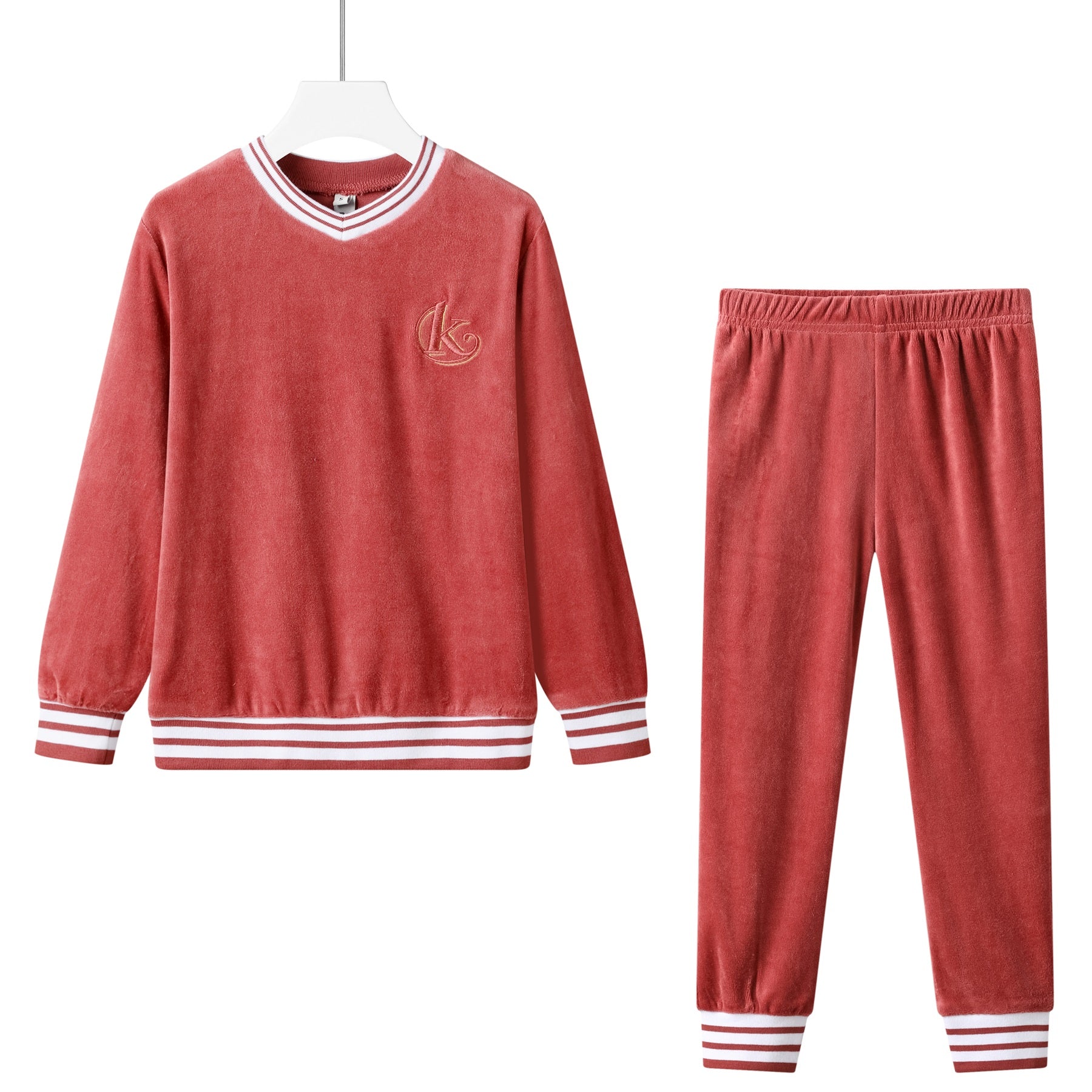cotton velour peach pajama