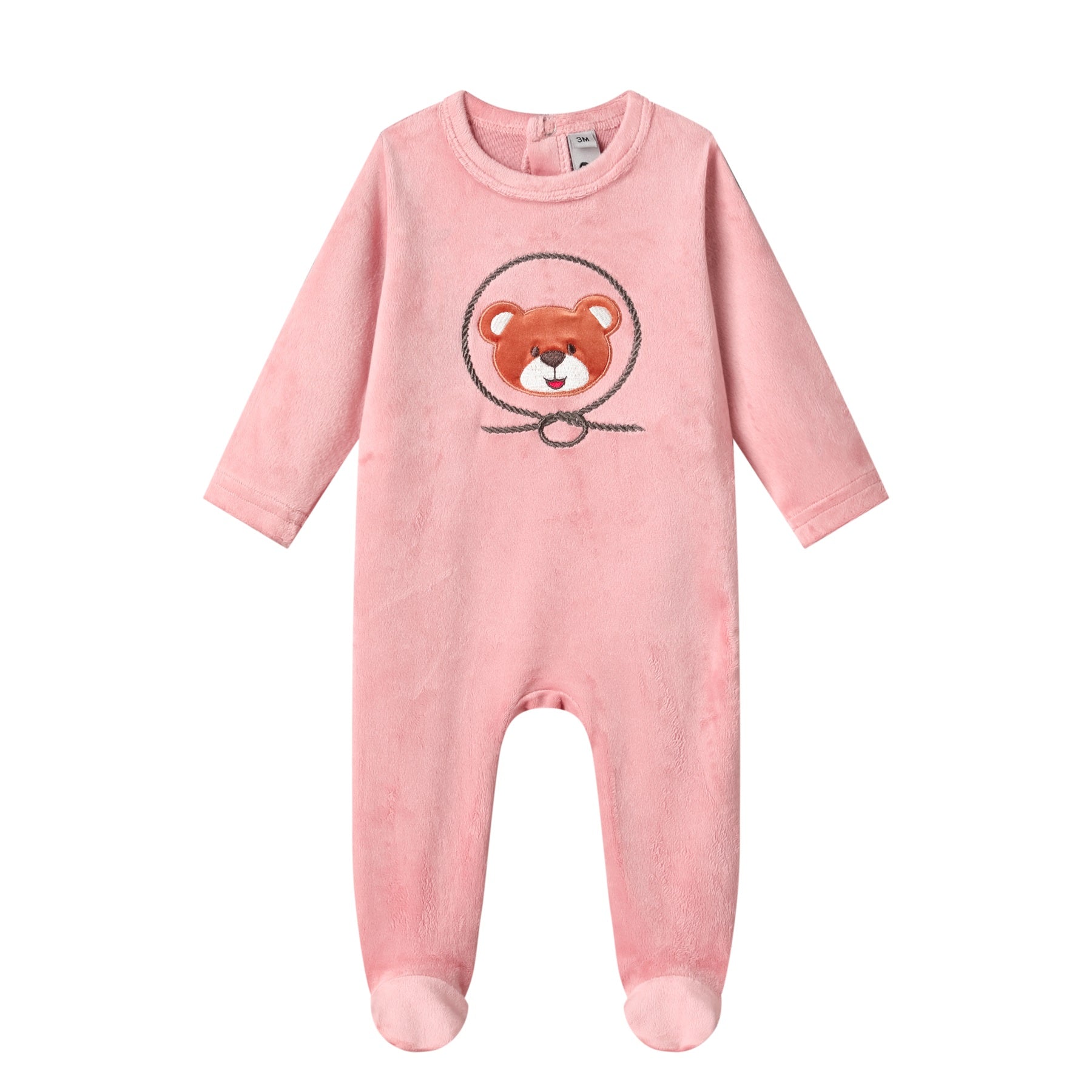 bear poly velour footie