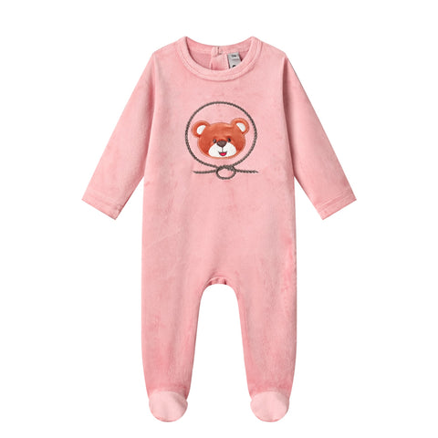 bear poly velour footie