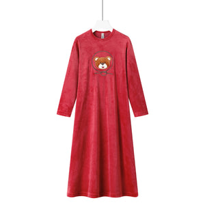 teddy poly velour nightgown
