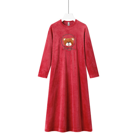 teddy poly velour nightgown