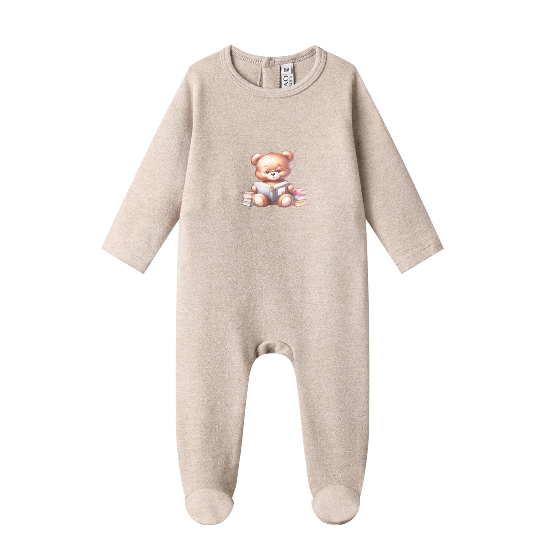 bear book sweat fooite-beige