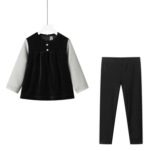 rib sleeve toddler -girl