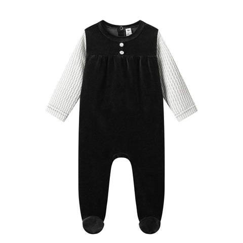 rib sleeve baby robe