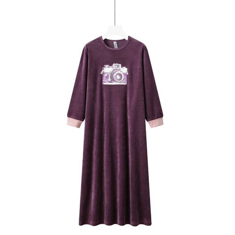 cotton velour camera nightgown