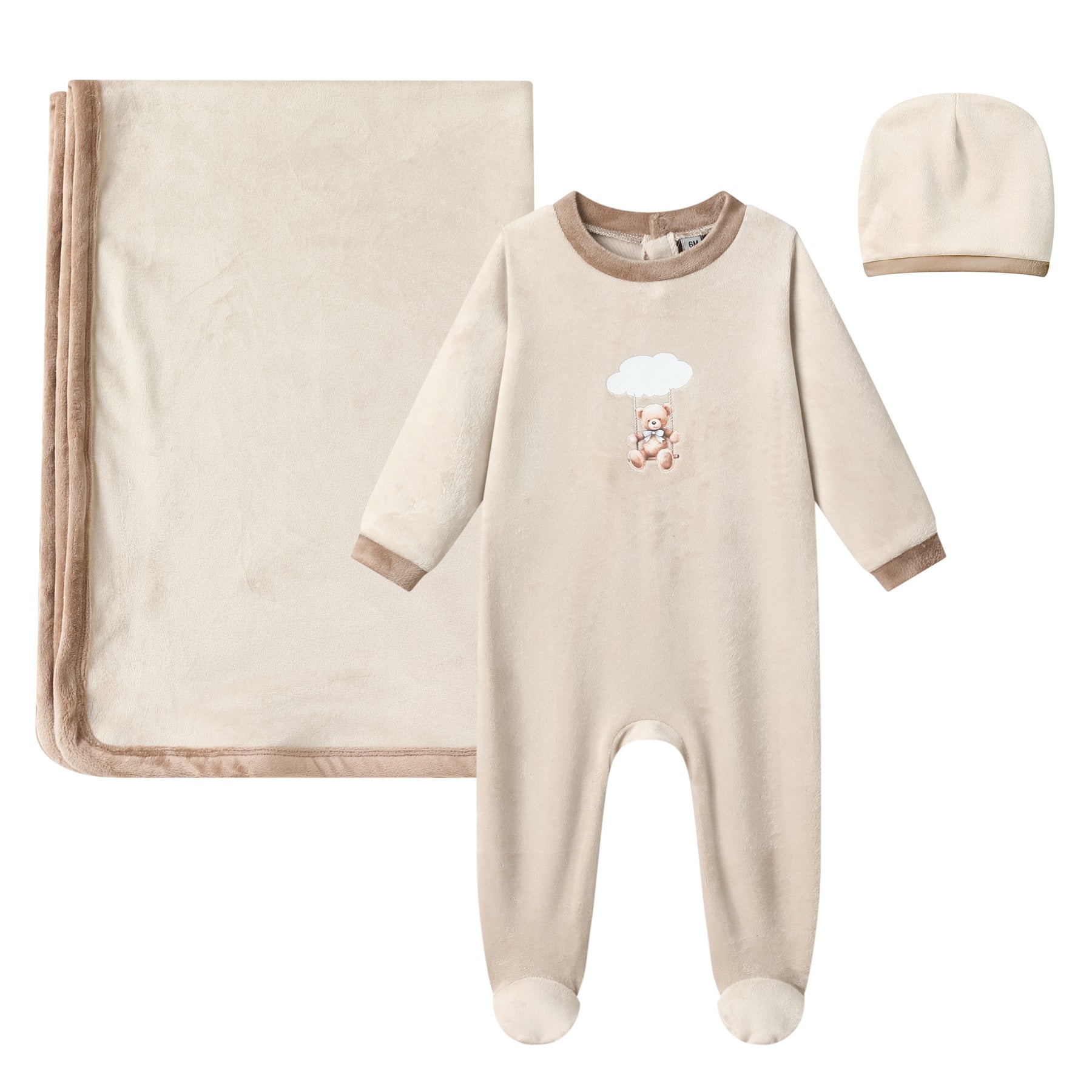 bear swing layette set