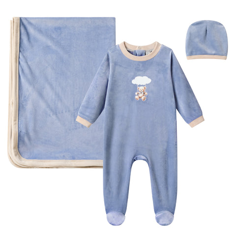 bear swing velour layette set