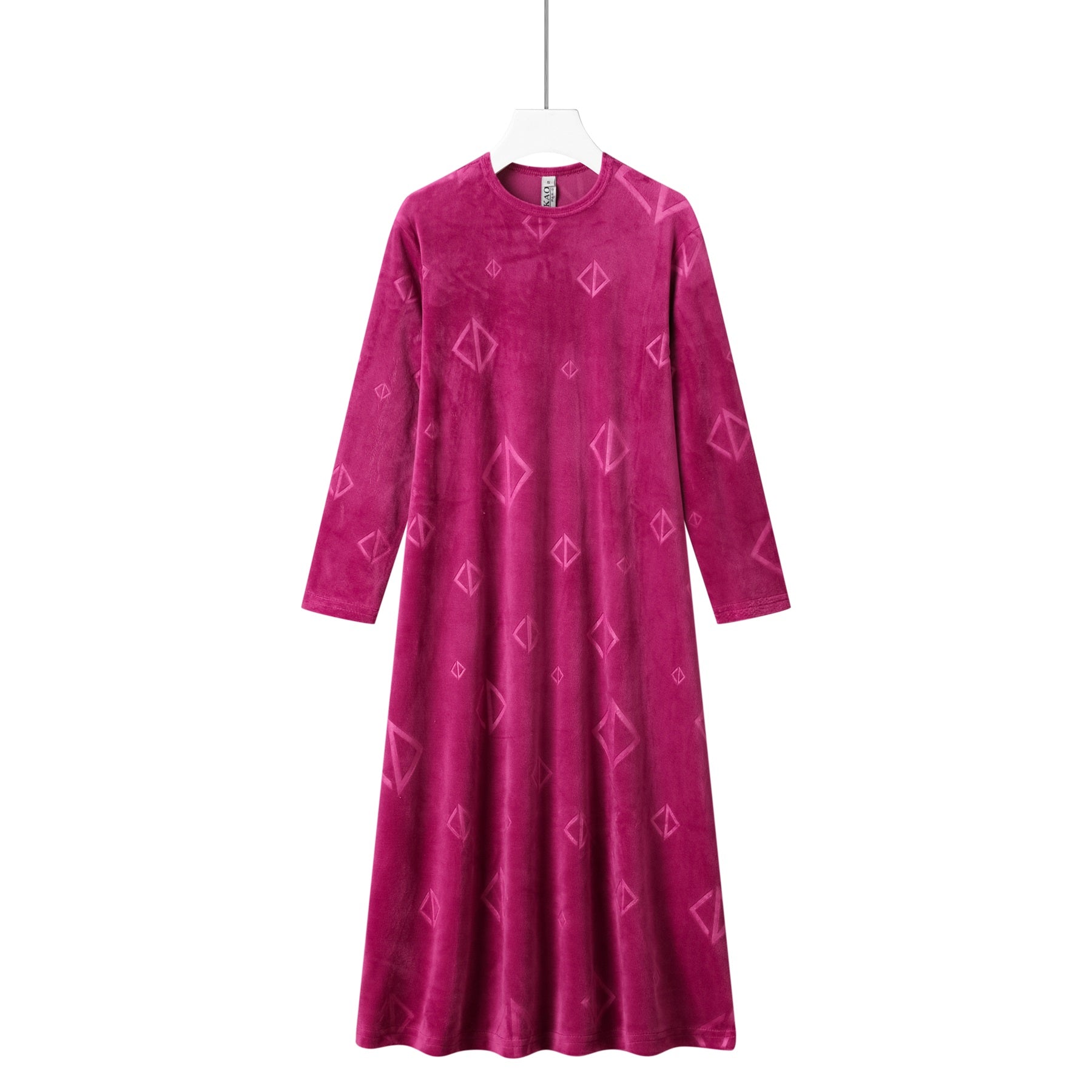 geo print poly velour nightgown