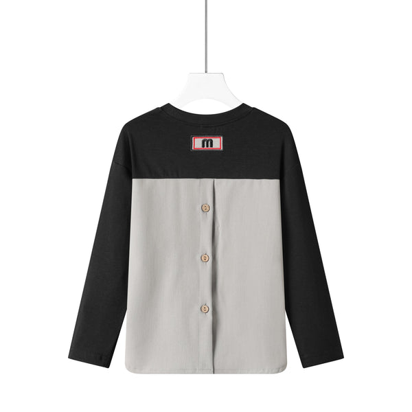 Colorblock Kids Button Down T-shirt