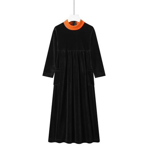 high neck pocket robe