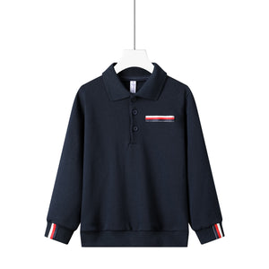 color trim polo- navy