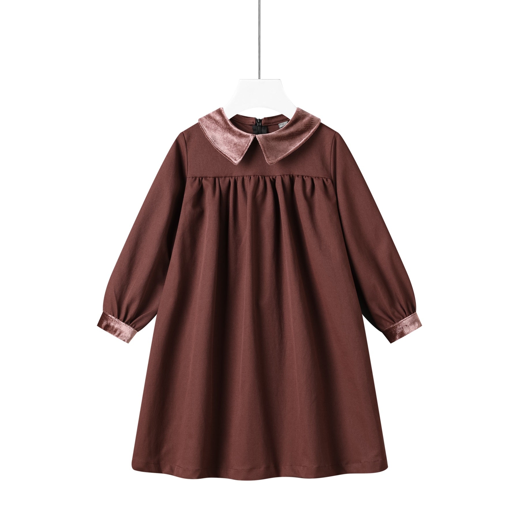 velvet collar dress