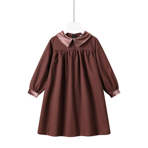velvet collar dress
