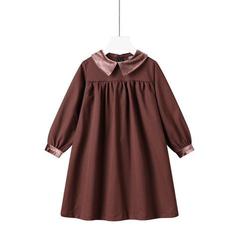 velvet collar dress