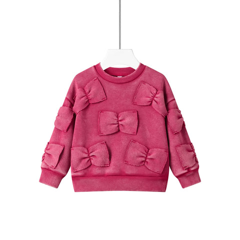 bow washed sweat top