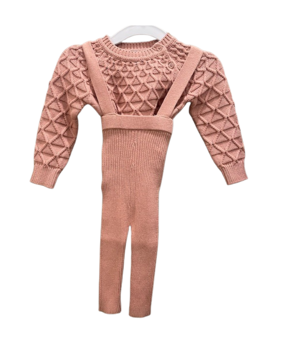 build up knit pants set