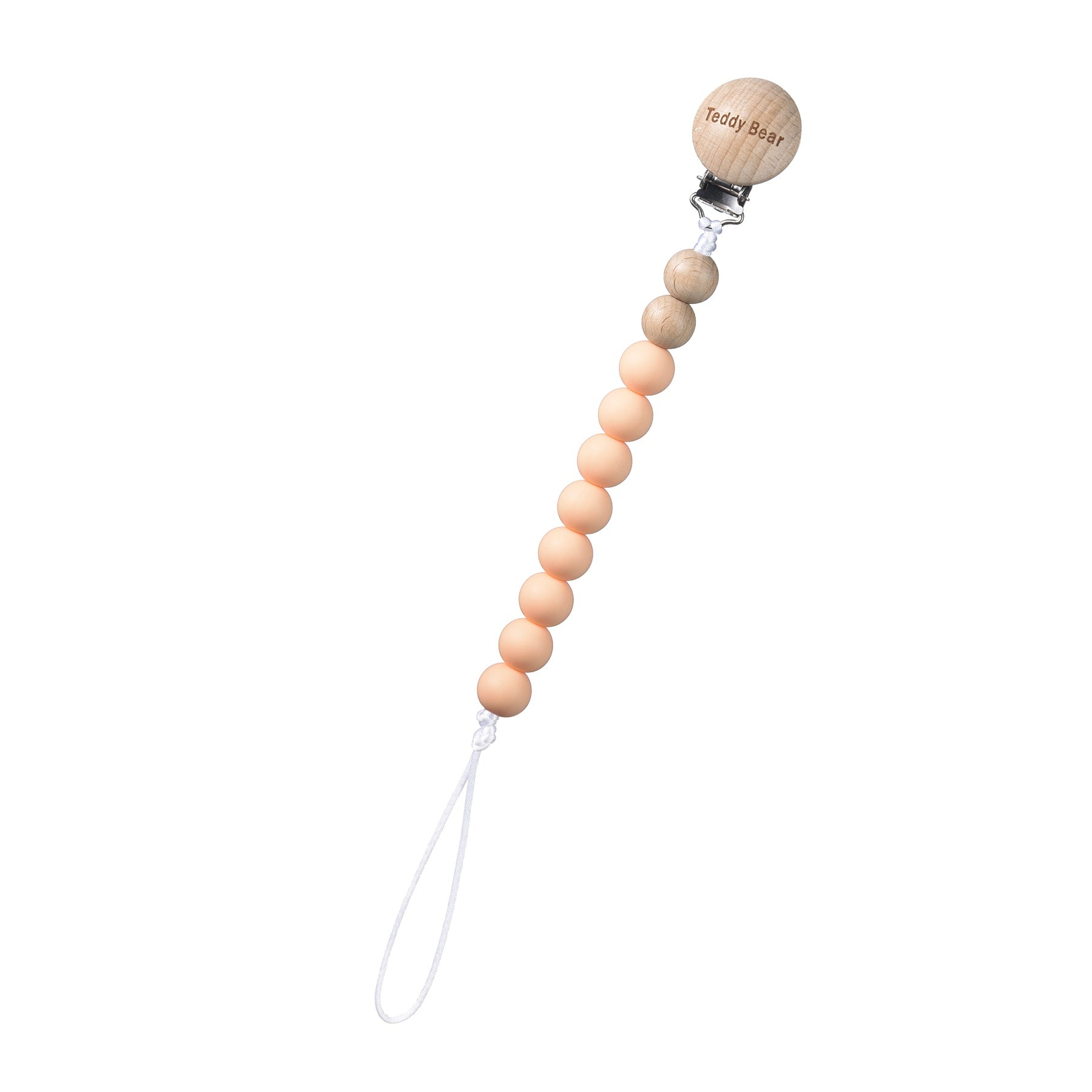 pacifier clip- peach