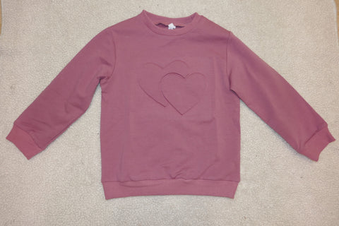 Double heart pink sweat top