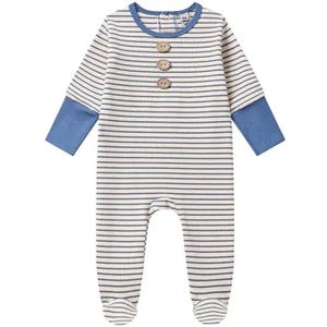 Cotton Rib Stripe Babygrow