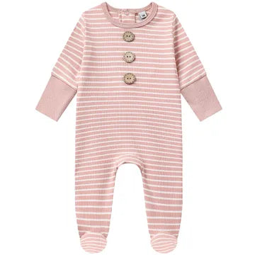 cotton rib stripe babygrow