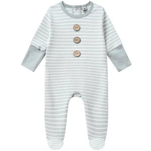 cotton rib stripe babygrow